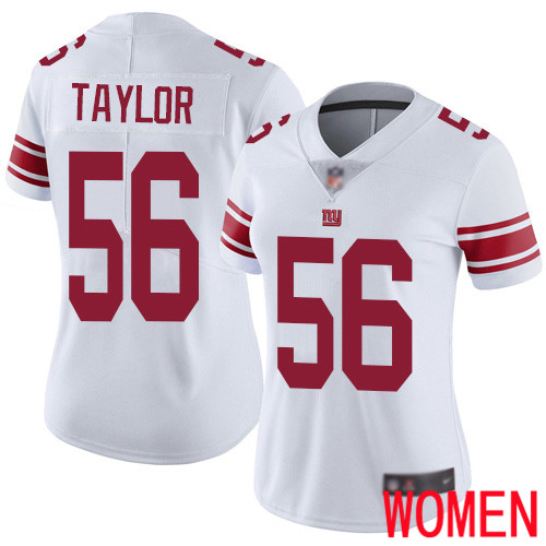Women New York Giants #56 Lawrence Taylor White Vapor Untouchable Limited Player Football NFL Jersey